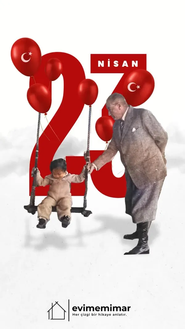 23 Nisan, geleceğimizi şekillendiren çocuklarımızın hayallerine sahip çıkma günüdür. Evimemimar… | Evime Mimar Instagram