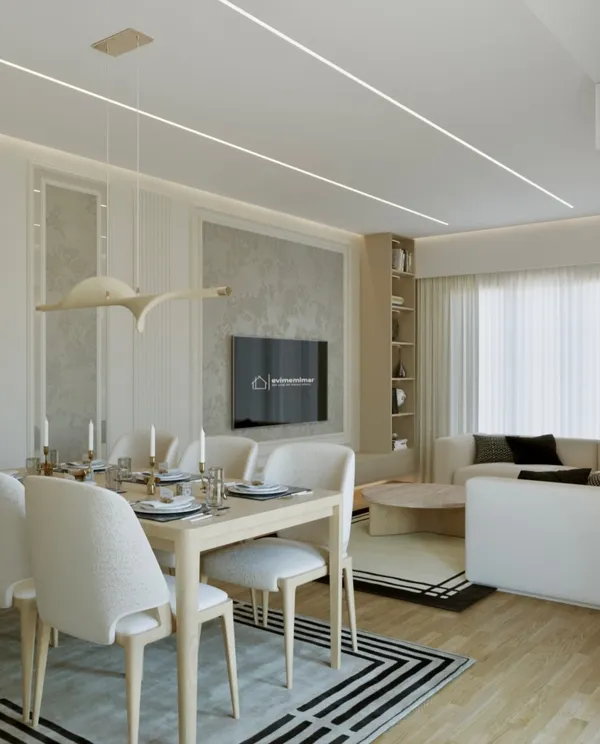 Kayaşehir Ebruli Sitesi | Ceren Hanım & Ozan Bey Konutu Bu projede hedefimiz; zamansız, sıcak ve… | Evime Mimar Instagram